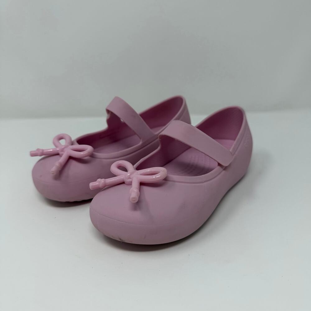 Crocs Kids Pink Bow Mary Jane Flats C10